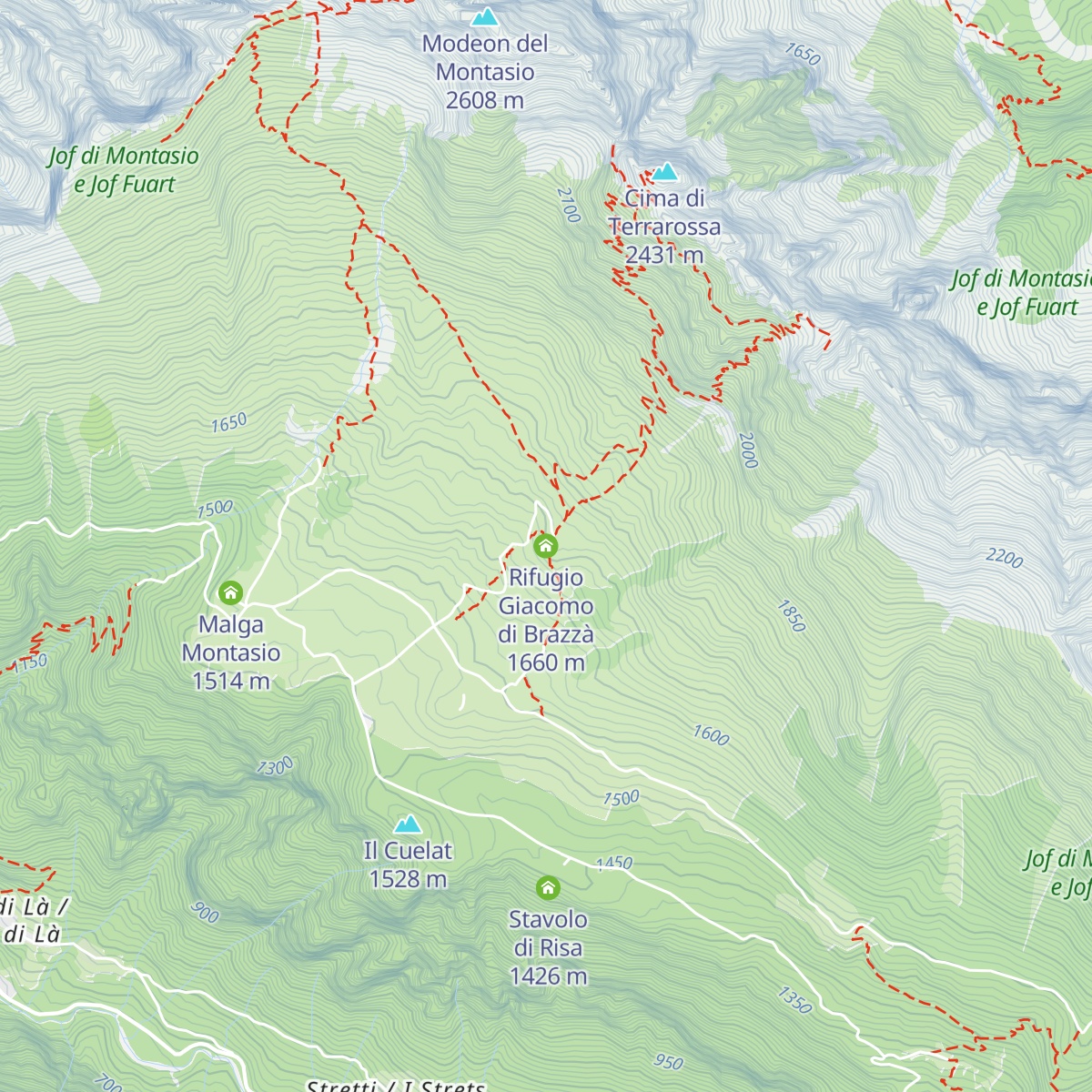 Rifugio Giacomo di Brazzà map