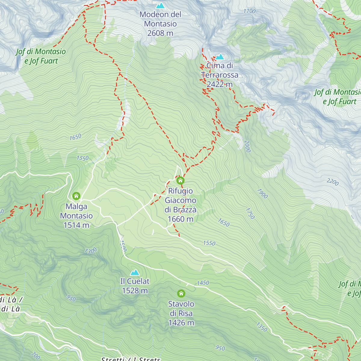 Rifugio Giacomo di Brazzà map