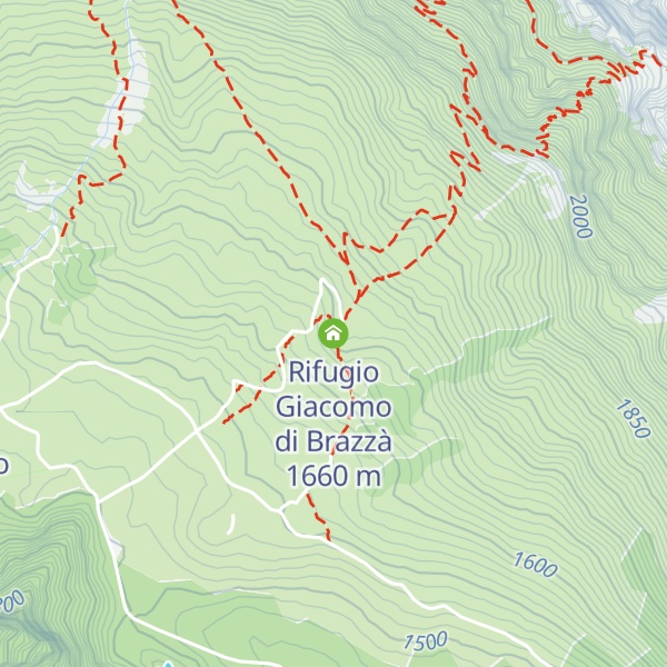 Map of Rifugio Giacomo di Brazzà
