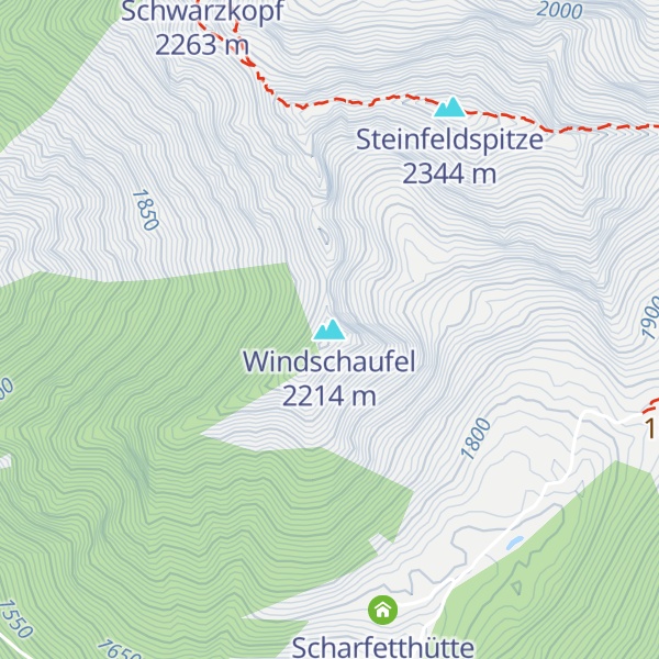 Map of Windschaufel