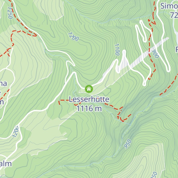 Map of Lesserhütte