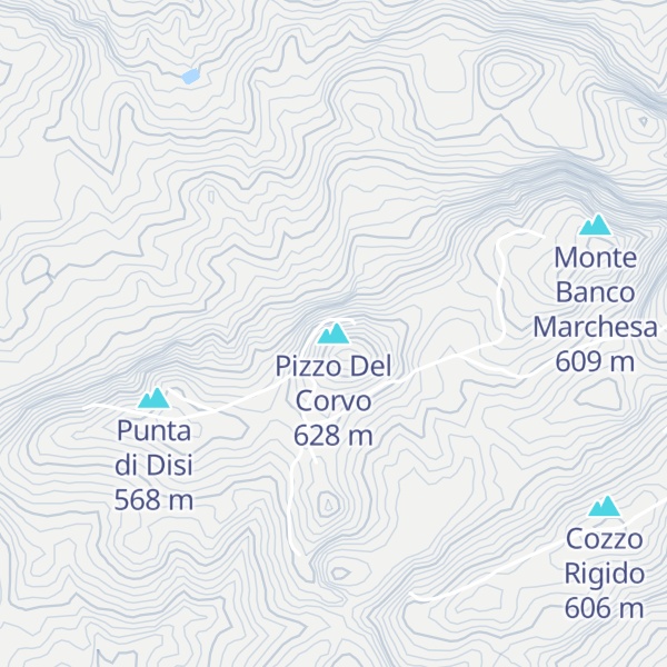 Map of Pizzo Del Corvo