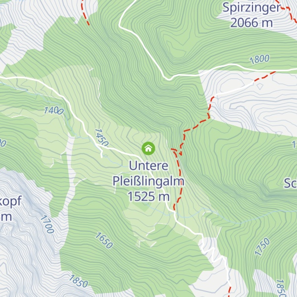 Map of Untere Pleißlingalm