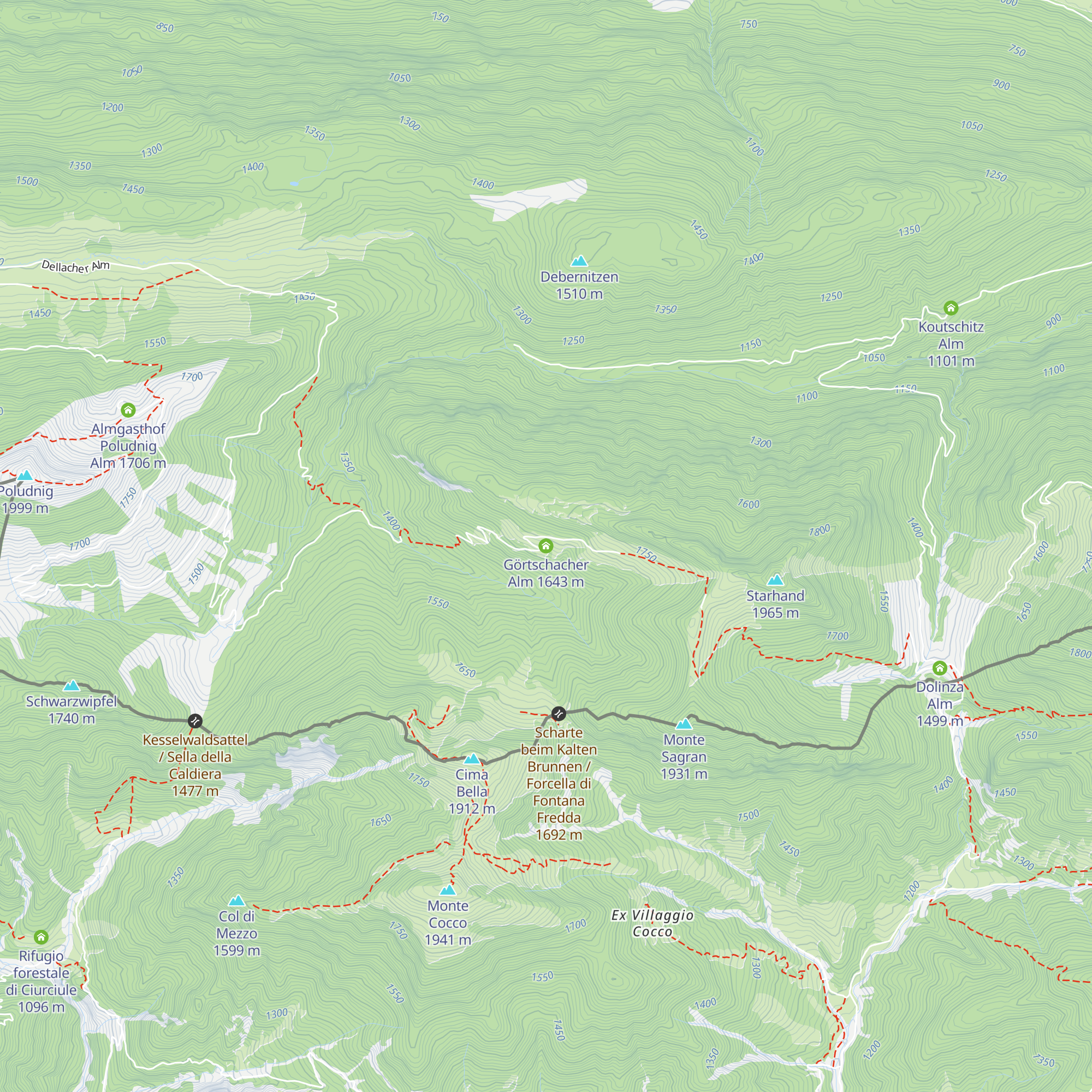 Görtschacher Alm map