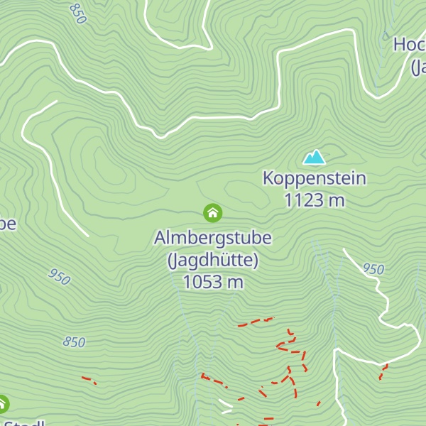 Map of Almbergstube (Jagdhütte)