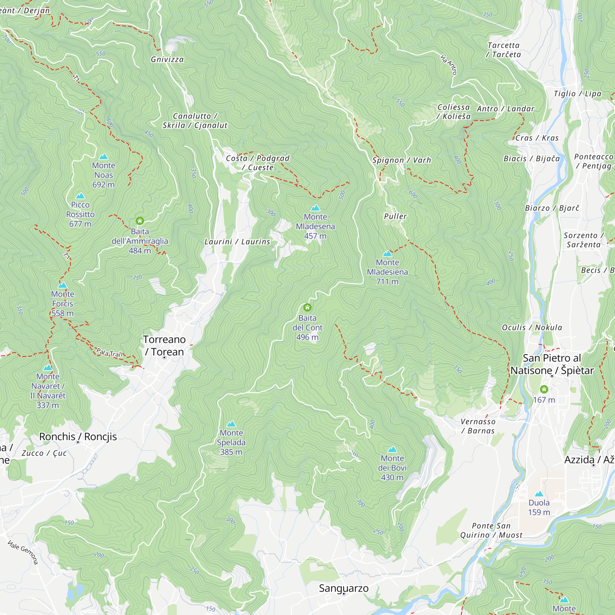Baita del Cont map
