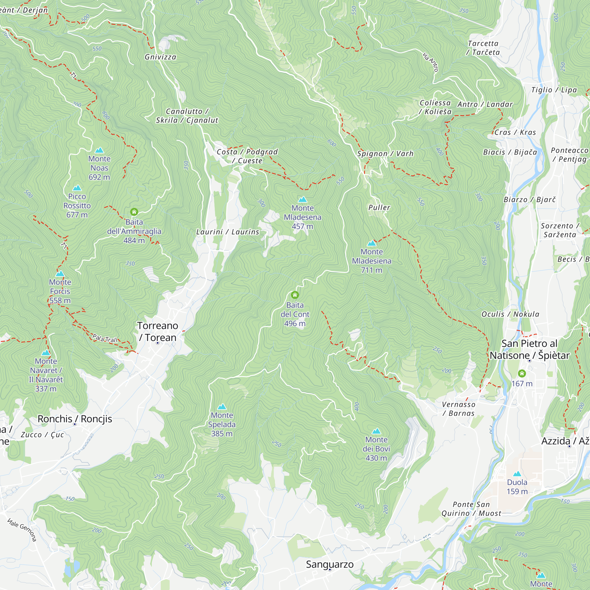 Baita del Cont map