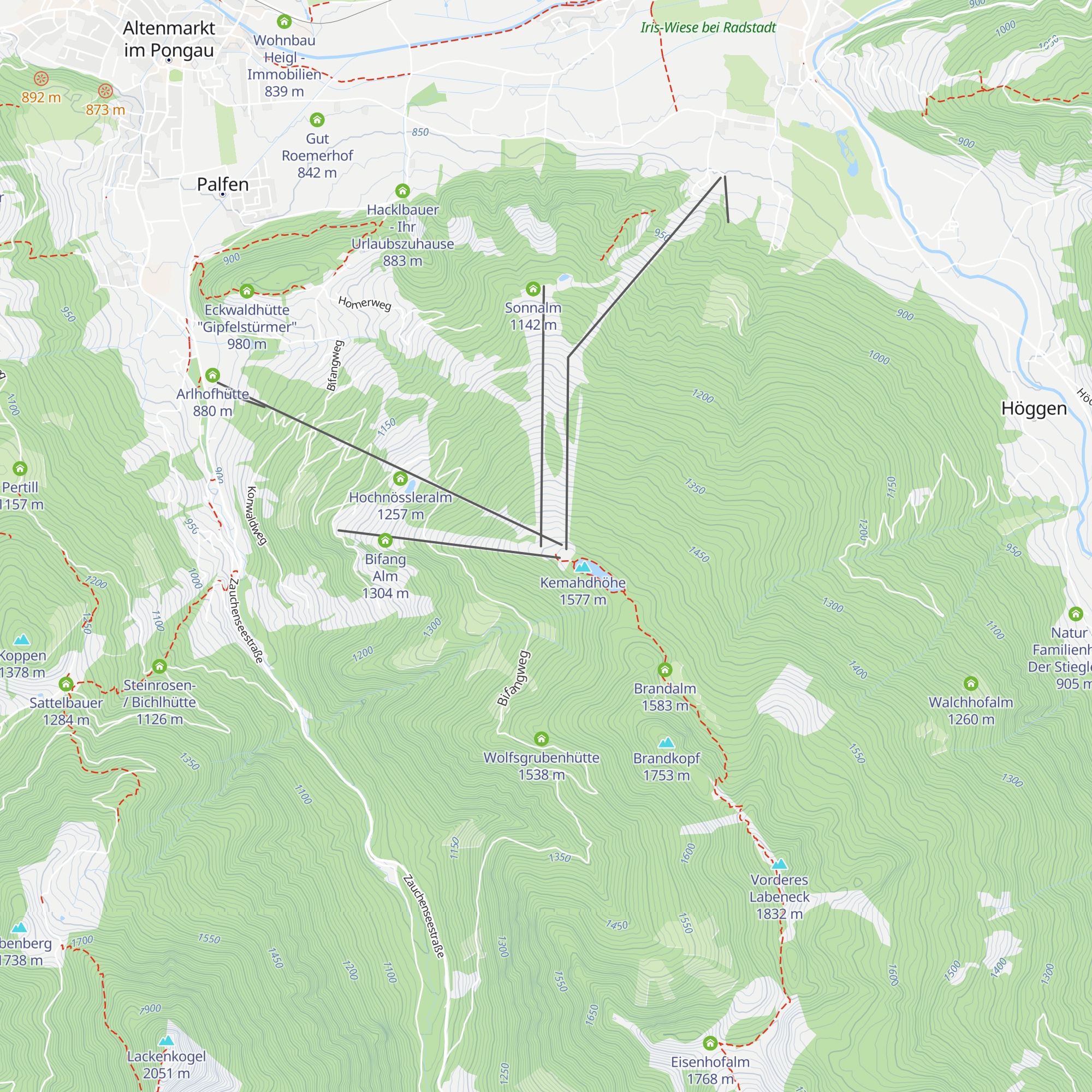 Sportalm map
