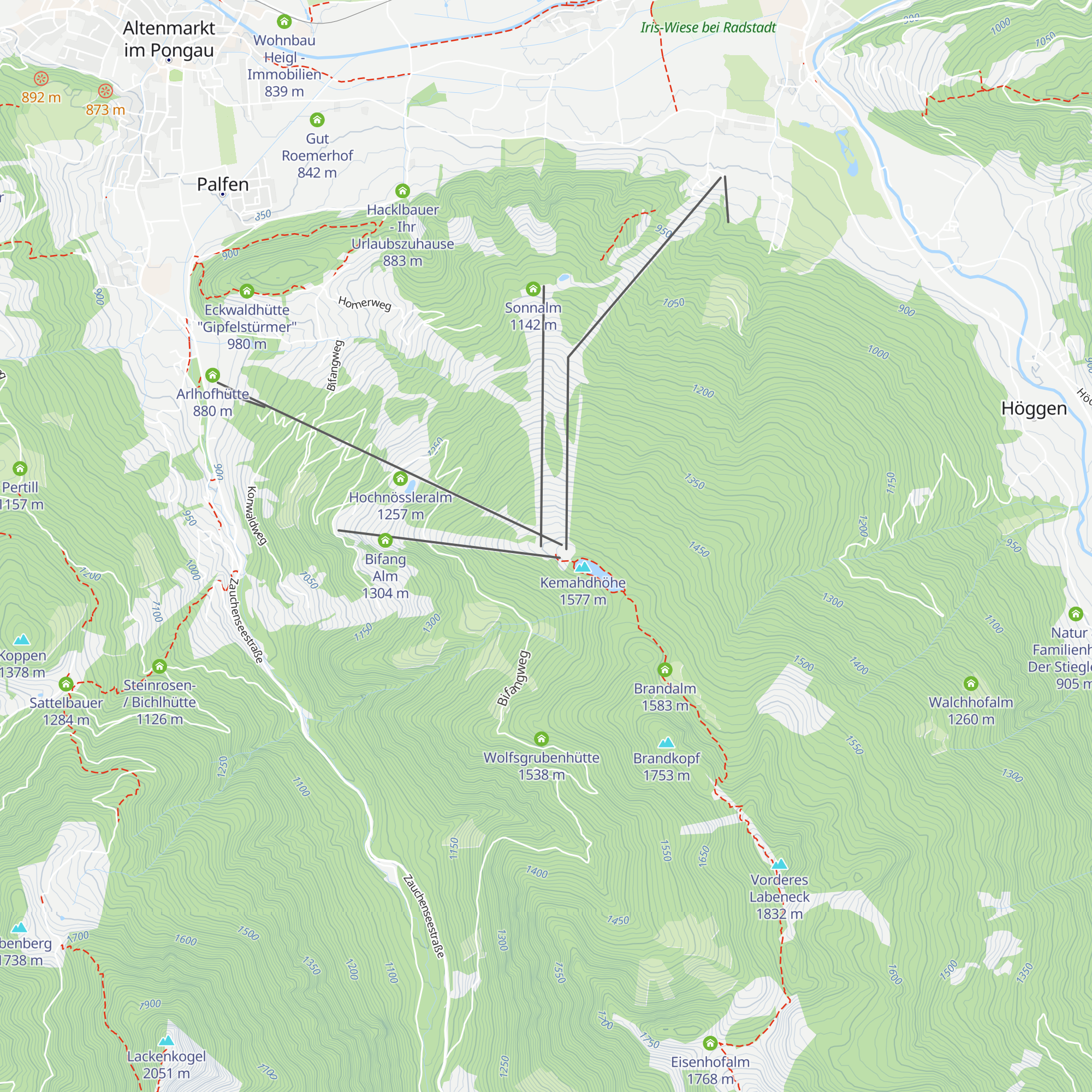 Sportalm map