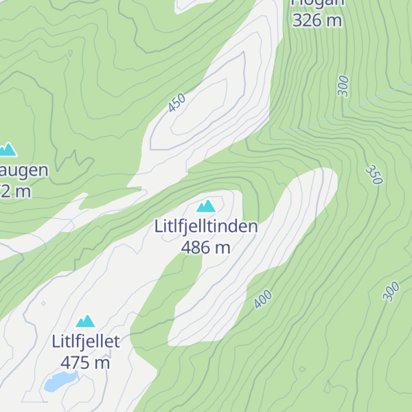 Map of Litlfjelltinden
