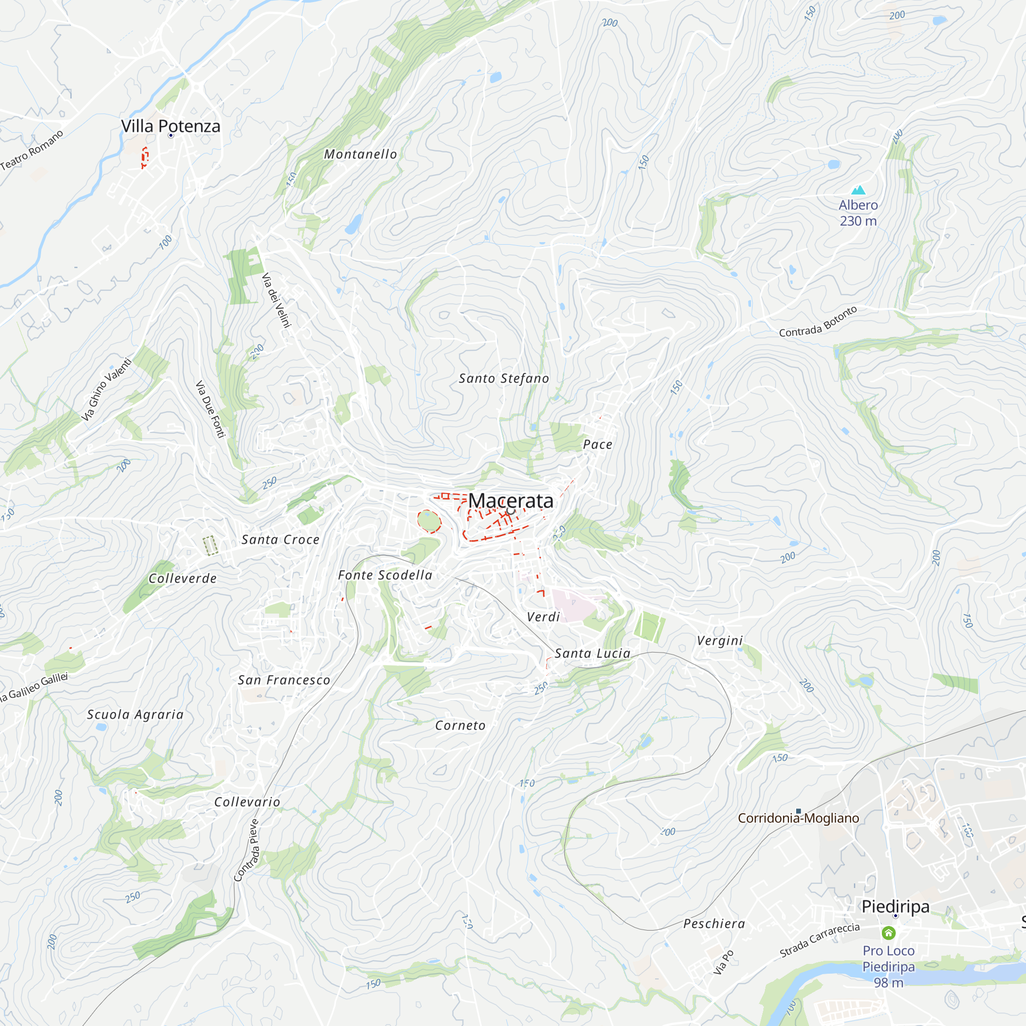 Tourist info Macerata map