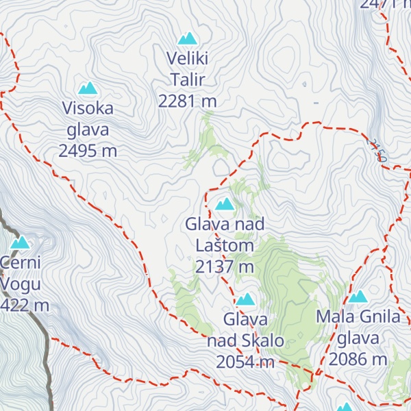 Map of Jamarski bivak