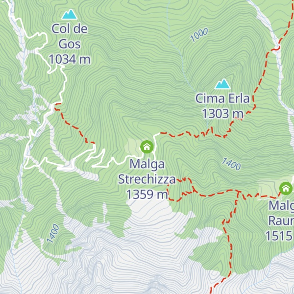 Map of Malga Strechizza