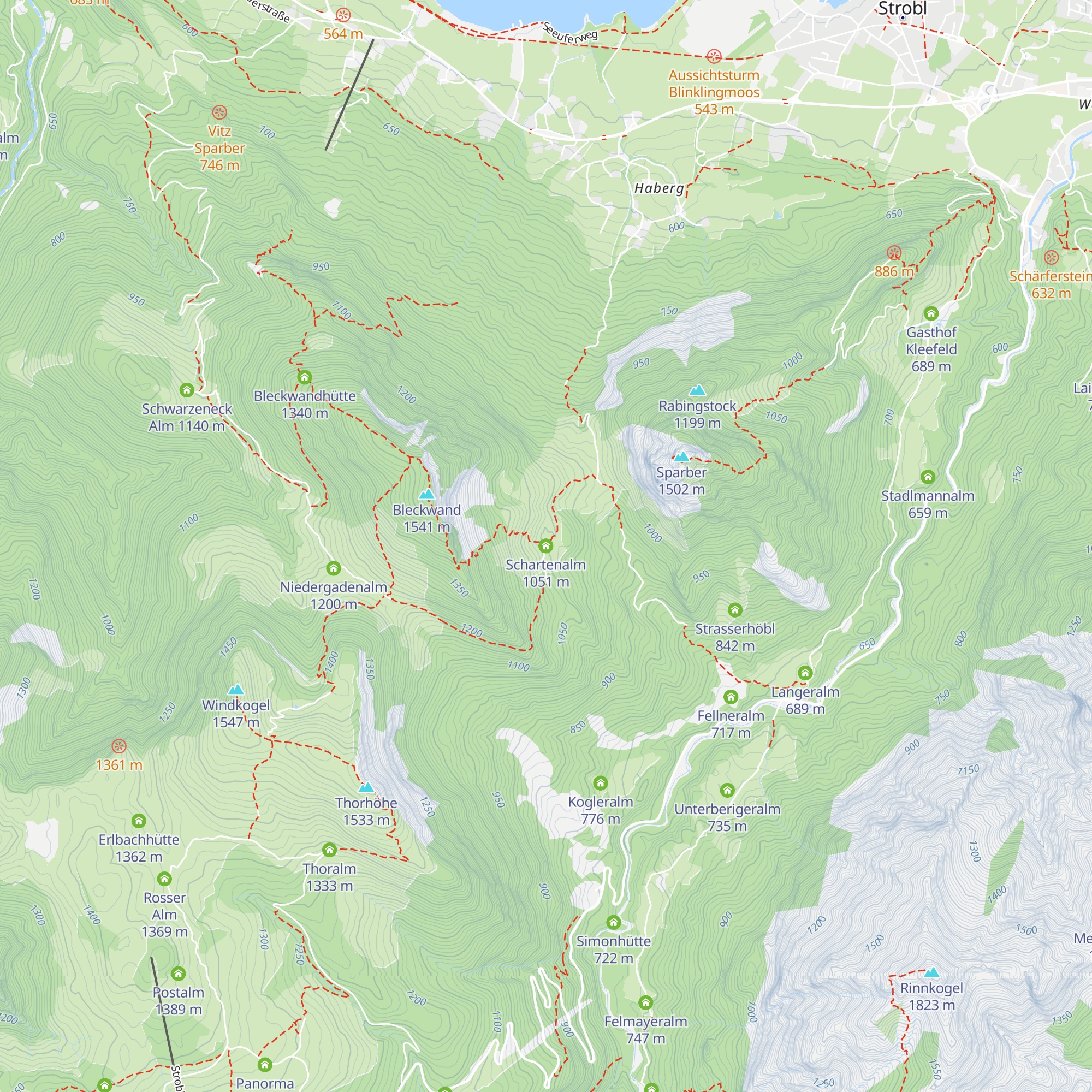 Schartenalm map