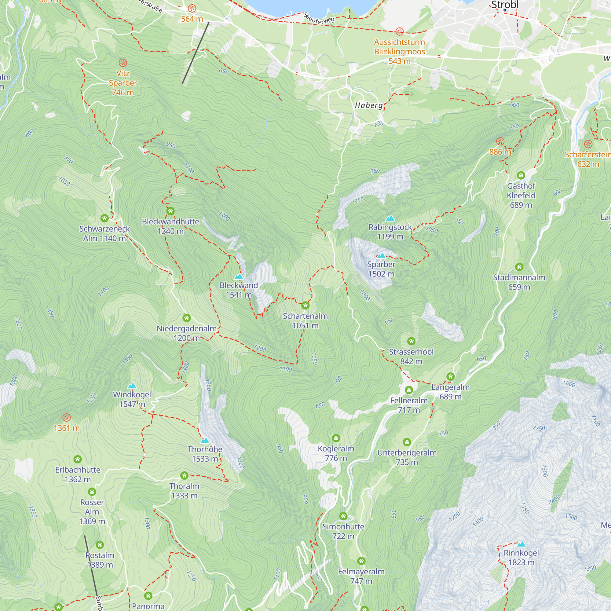 Schartenalm map