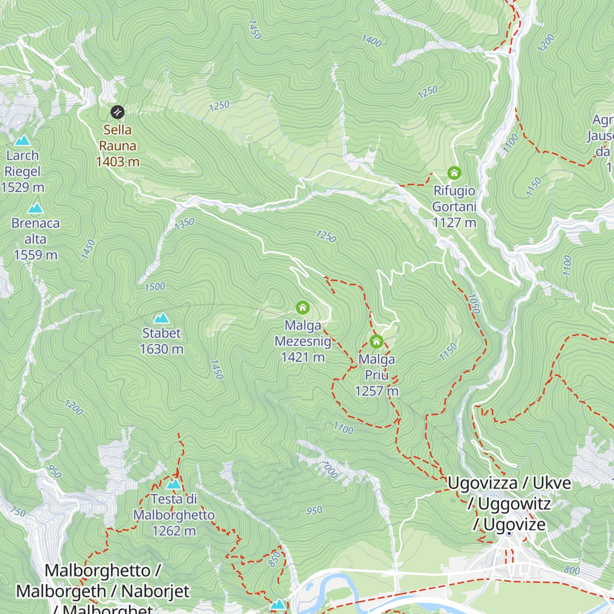 Casera Mezesnik map