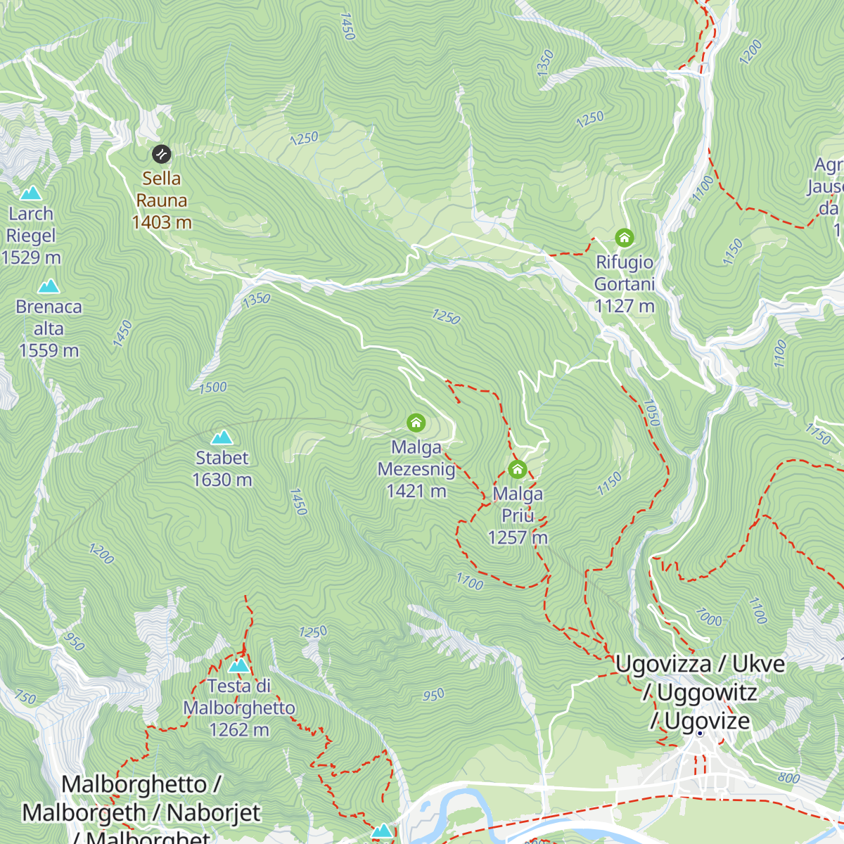 Casera Mezesnik map