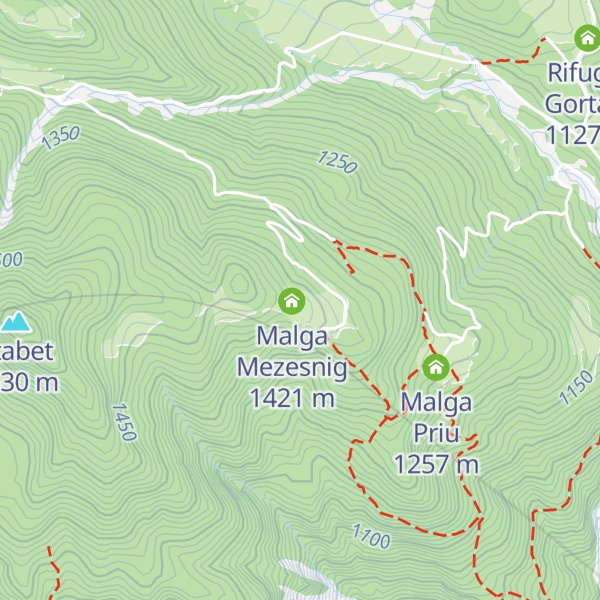Map of Casera Mezesnik