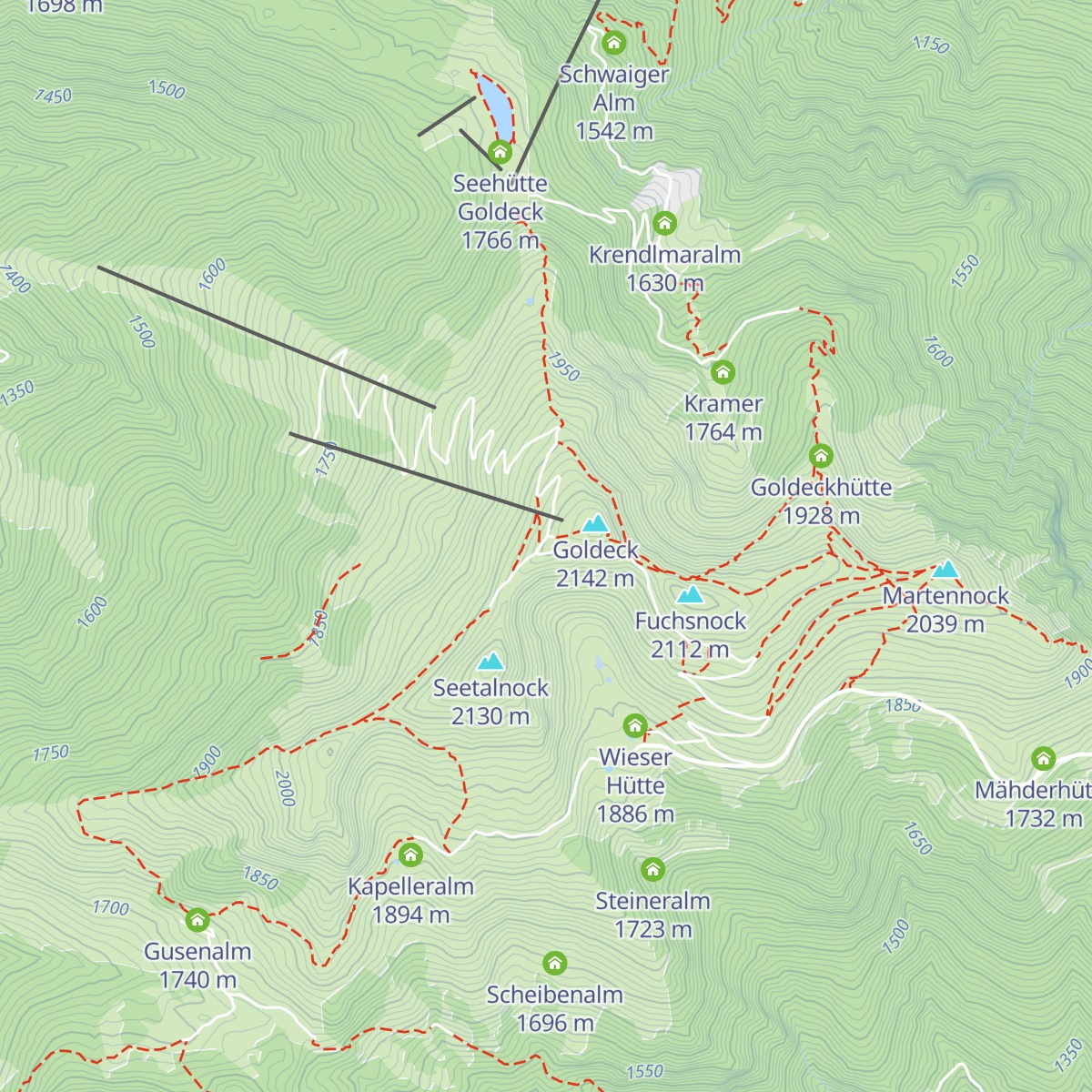 Panoramahütte map