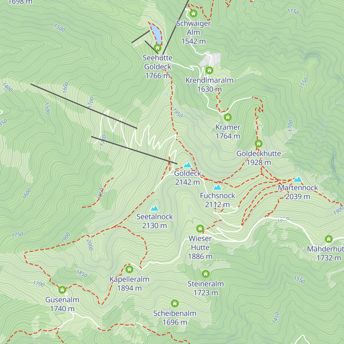 Panoramahütte map