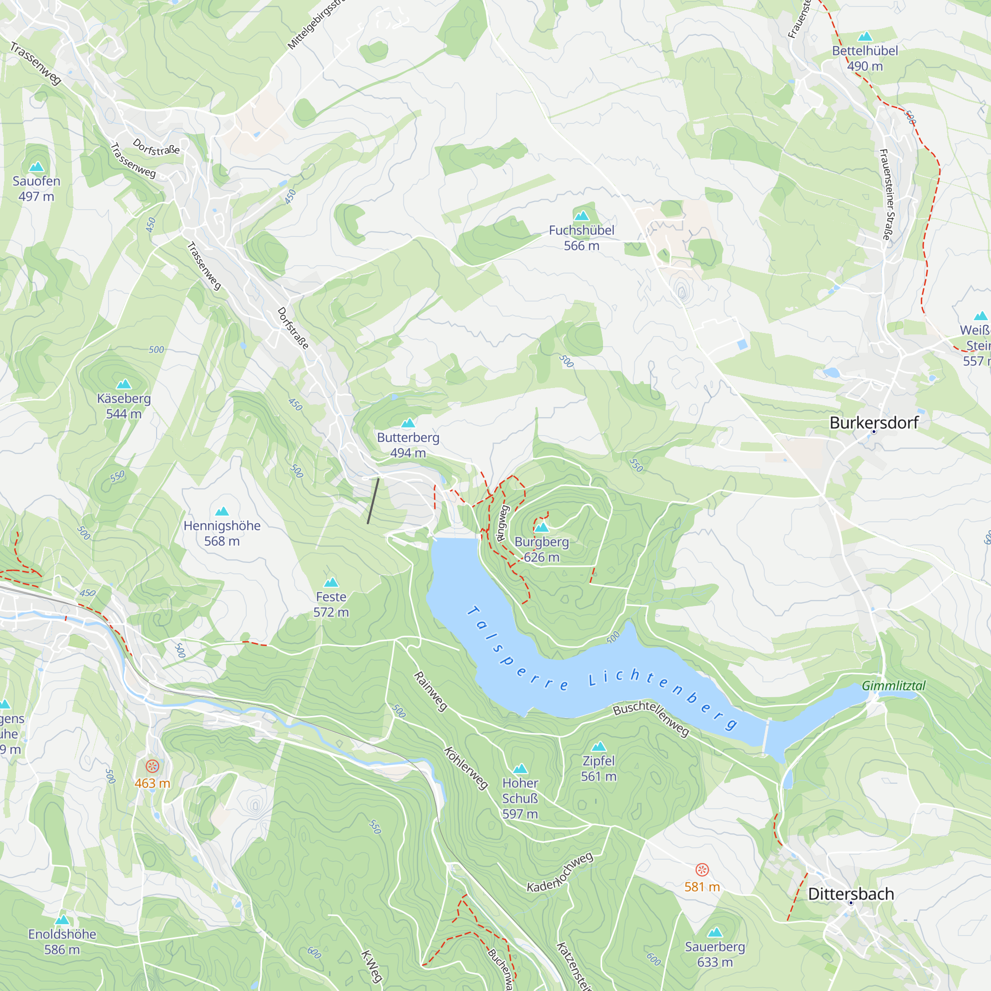 Waldhütte map