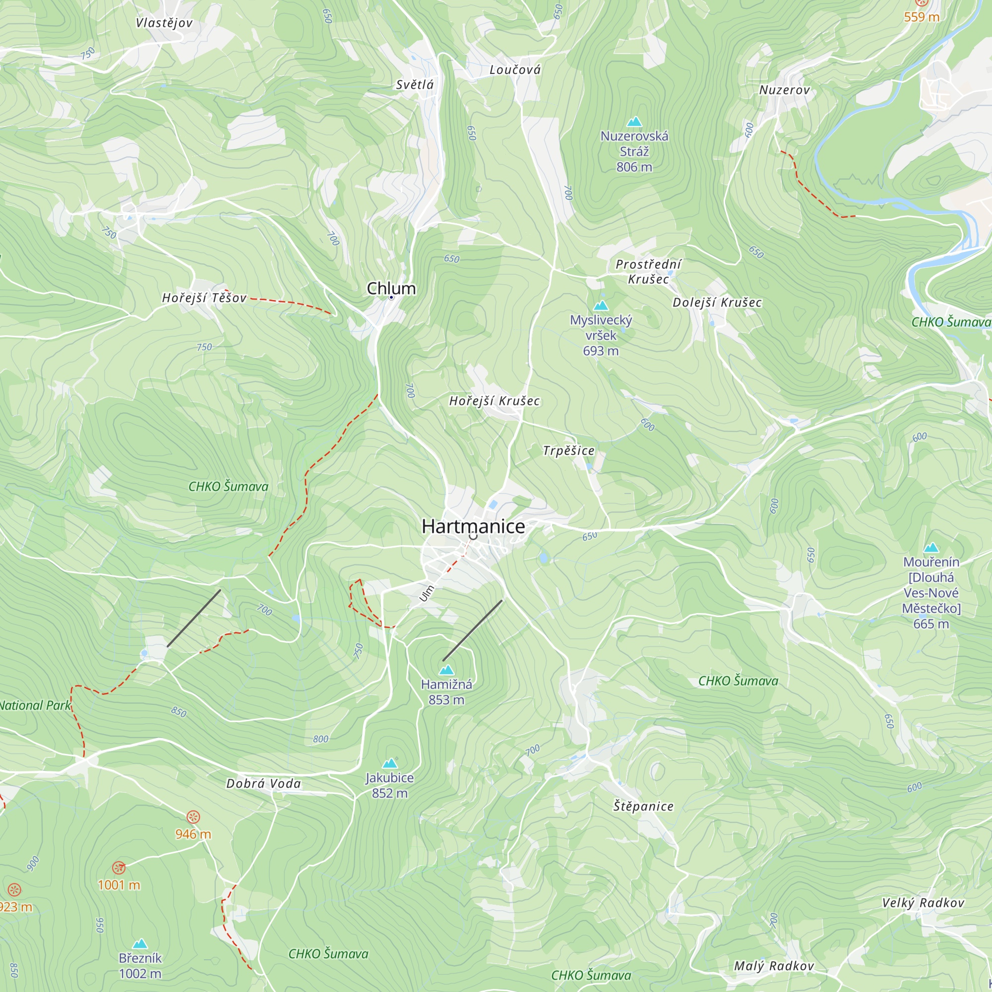 Chata Barborka map