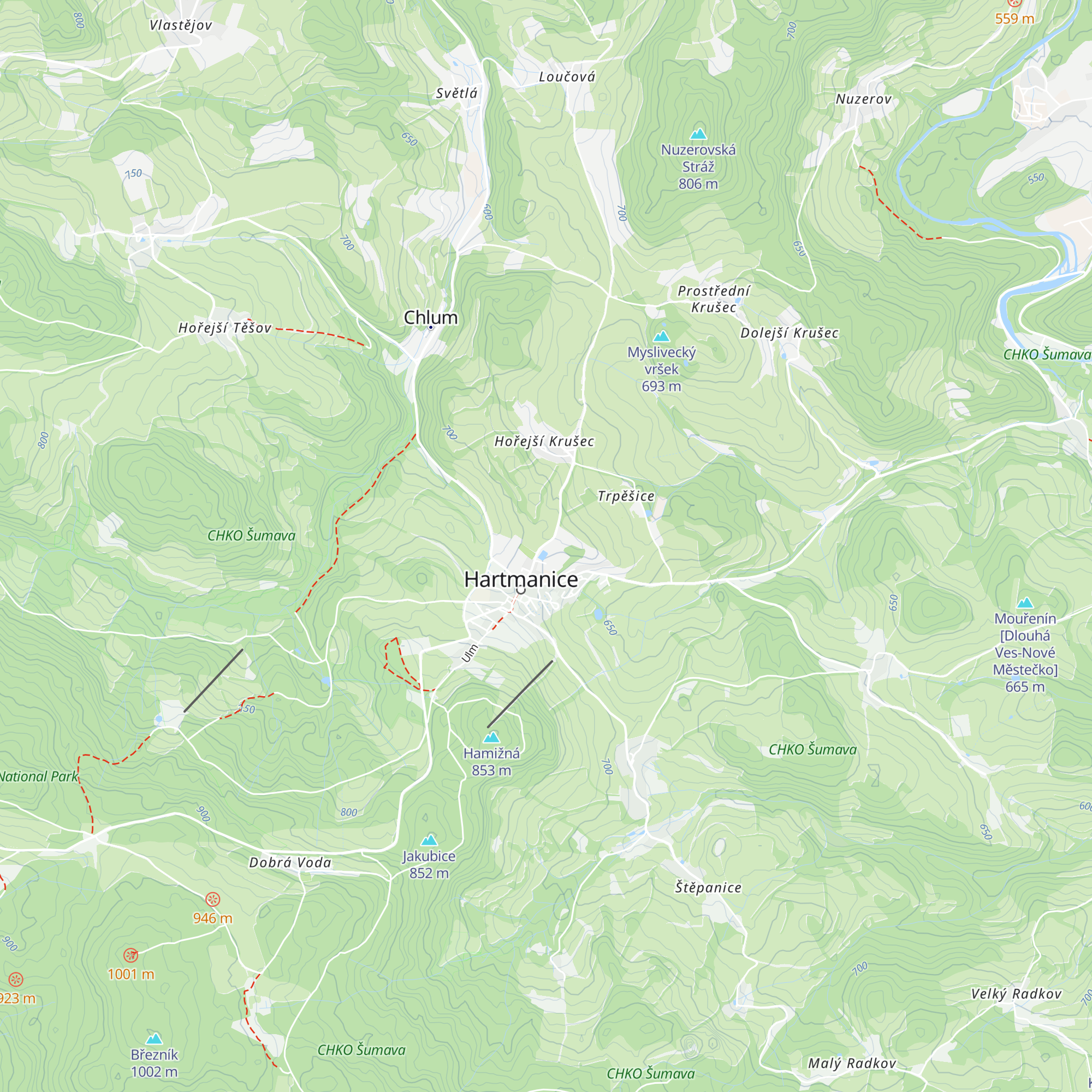 Chata Barborka map