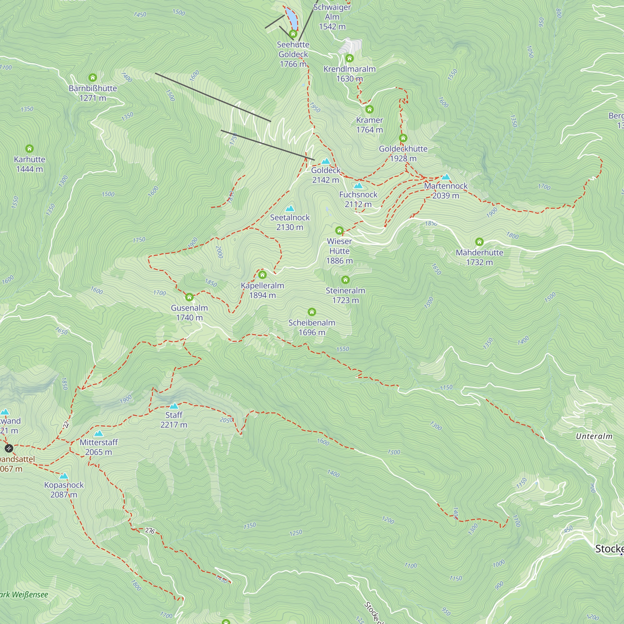 Scheibenalm map
