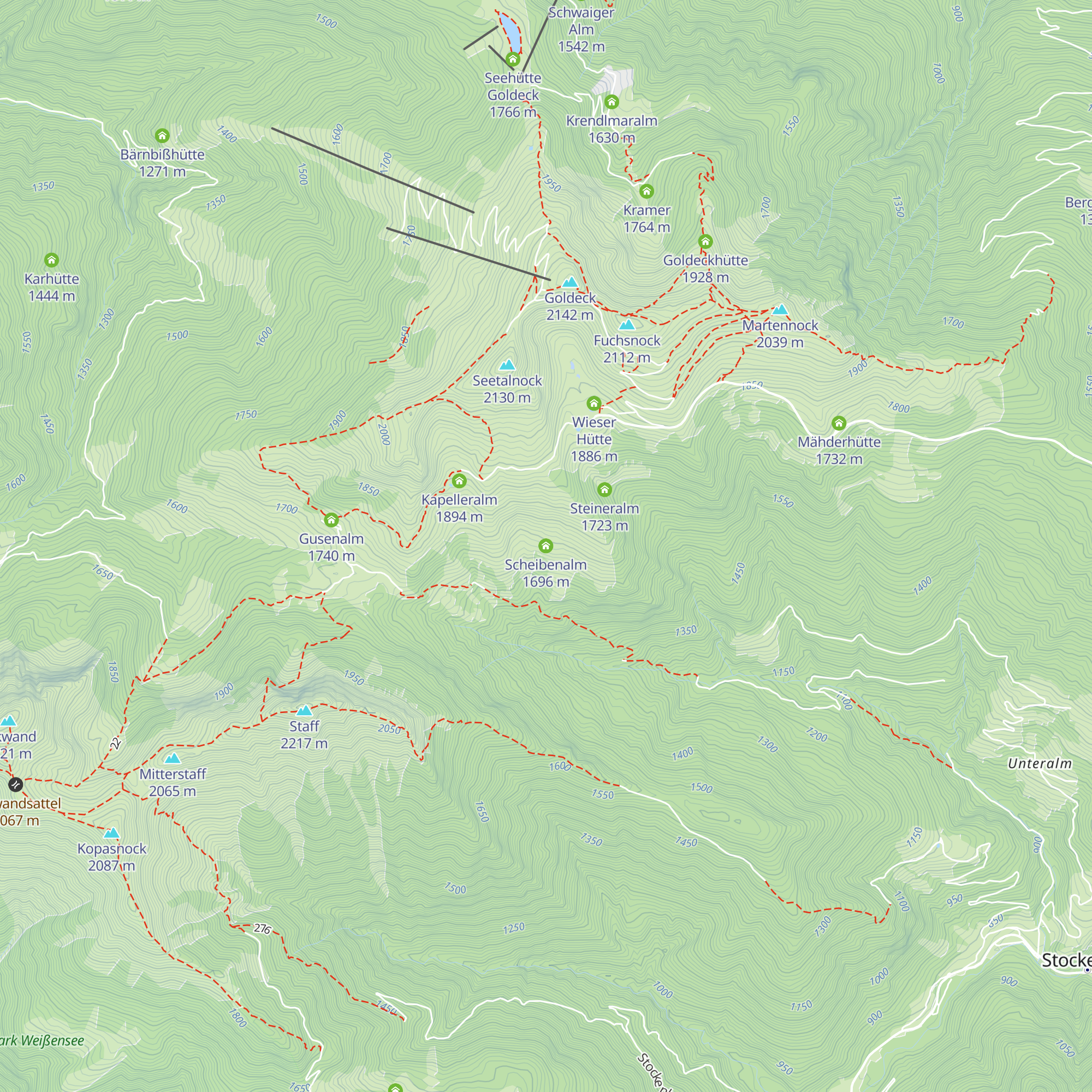 Scheibenalm map