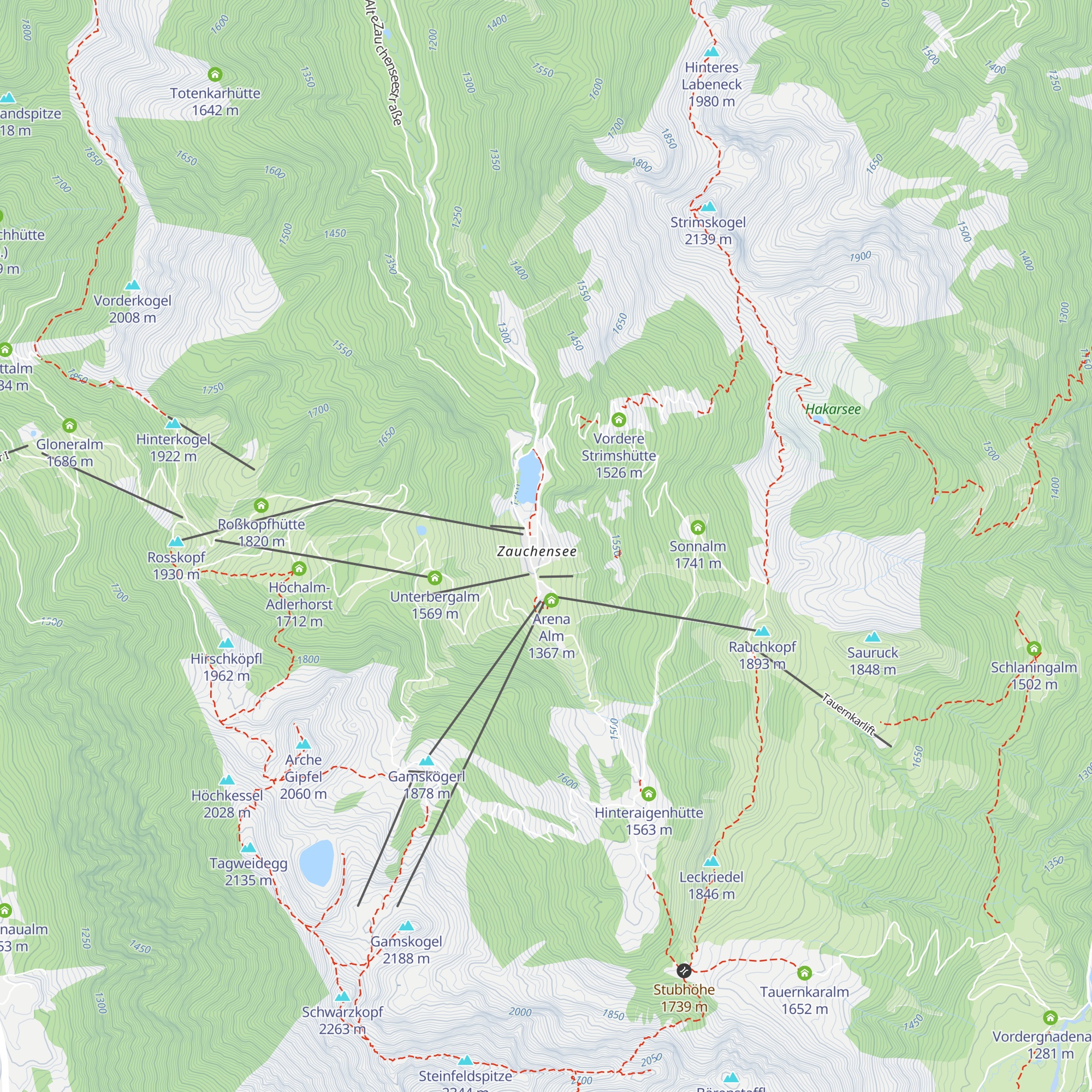 Hotel Sportalm map