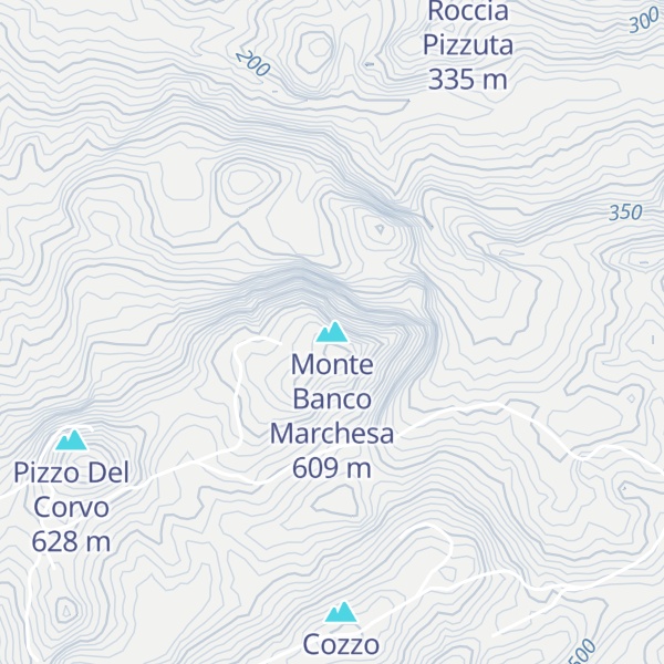 Map of Monte Banco Marchesa