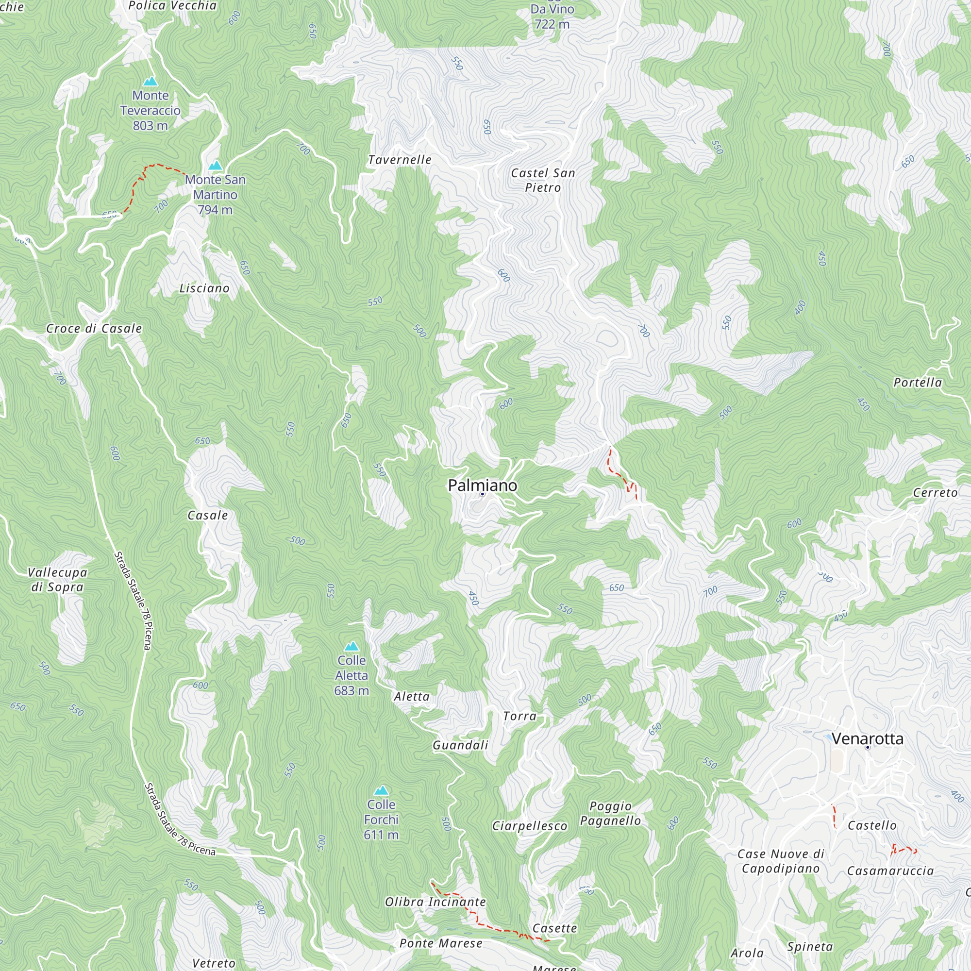 Rifugio area camper map