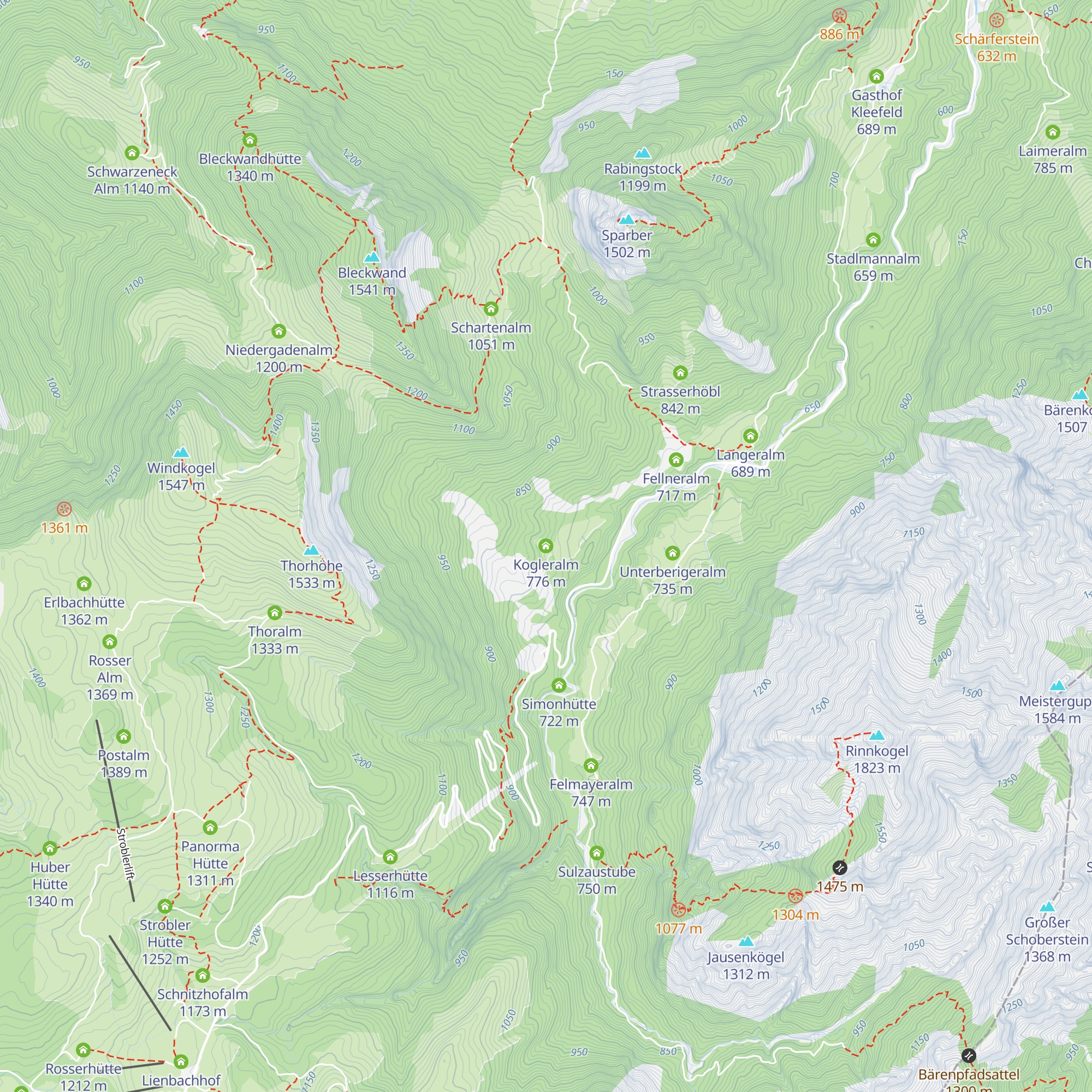 Kogleralm map