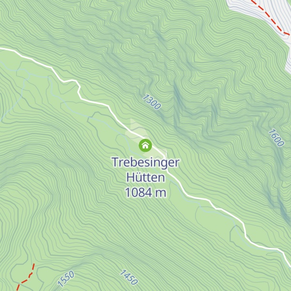 Map of Trebesinger Hütten