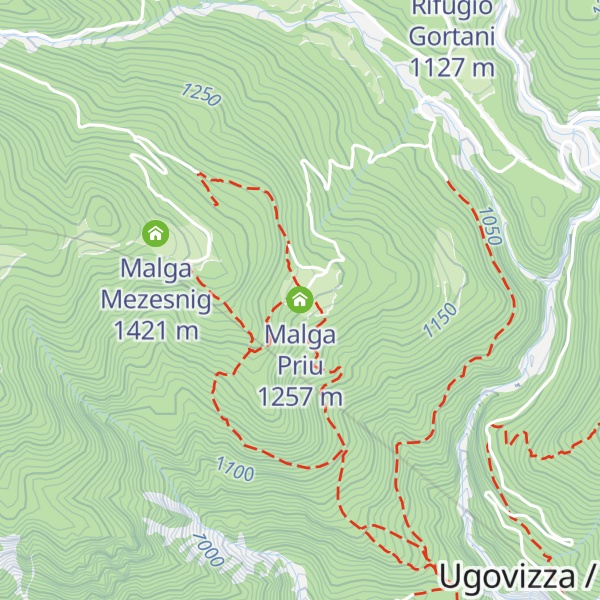 Map of Malga Priu