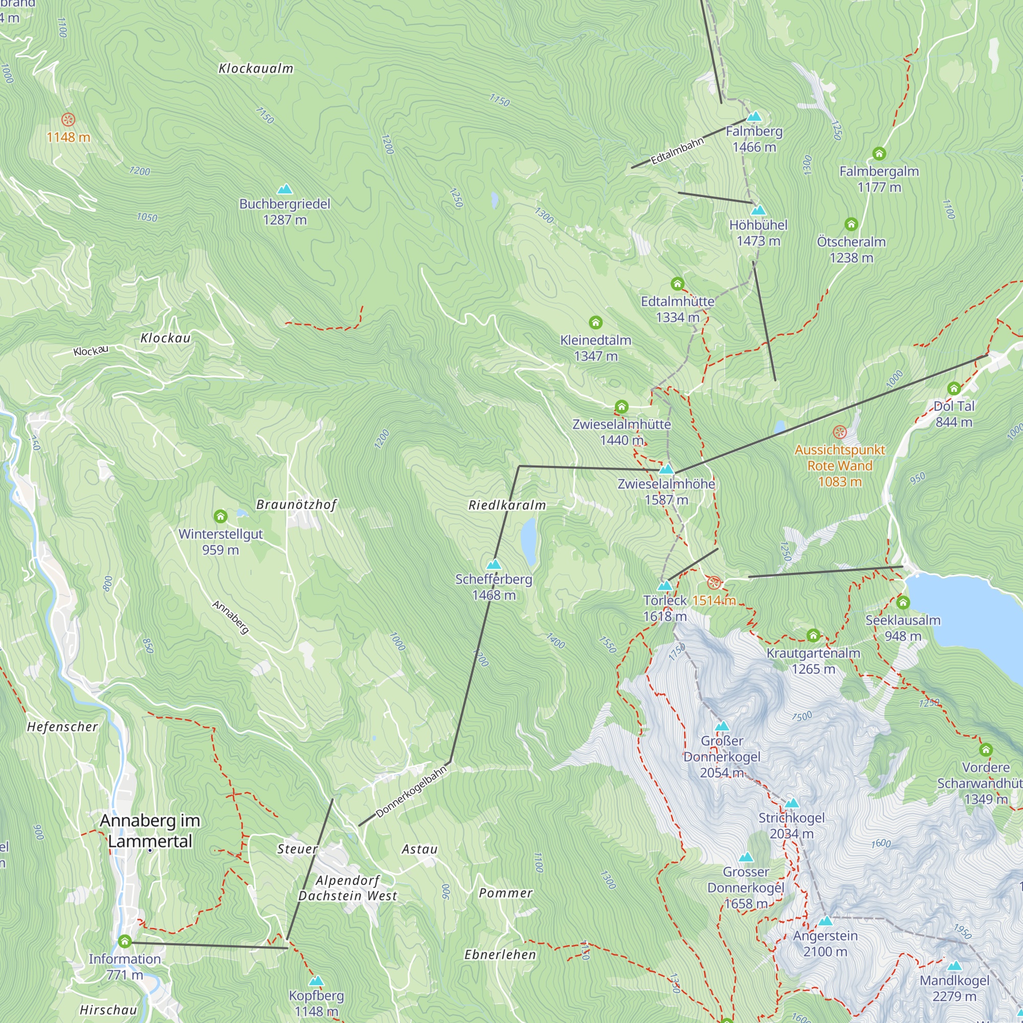 Rottenhofhütte map