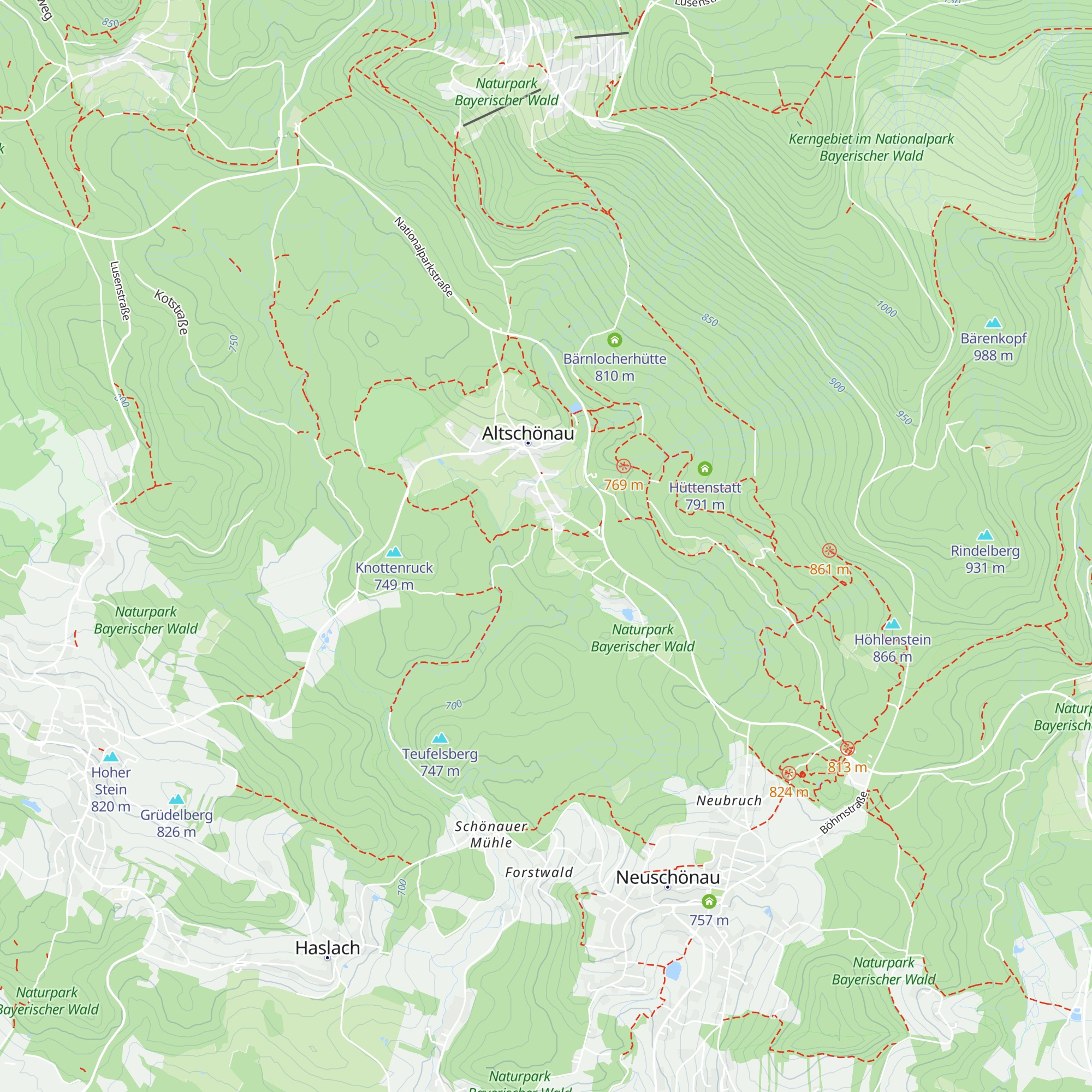 Hüttenschlag map