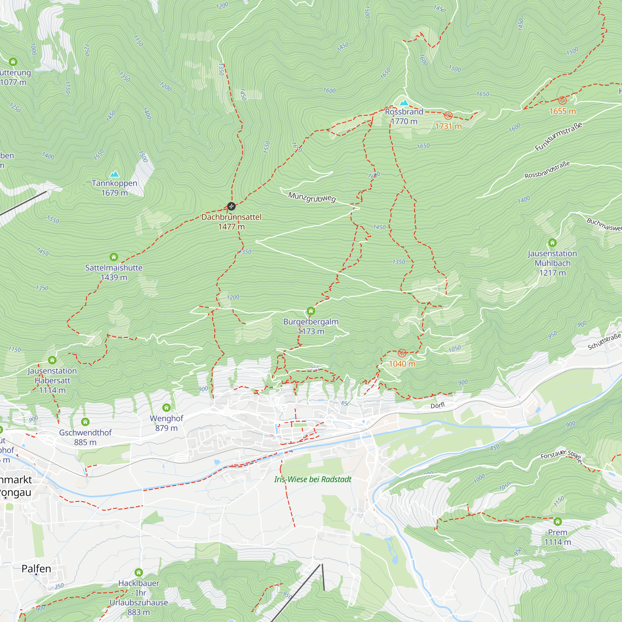 Bürgerbergalm map