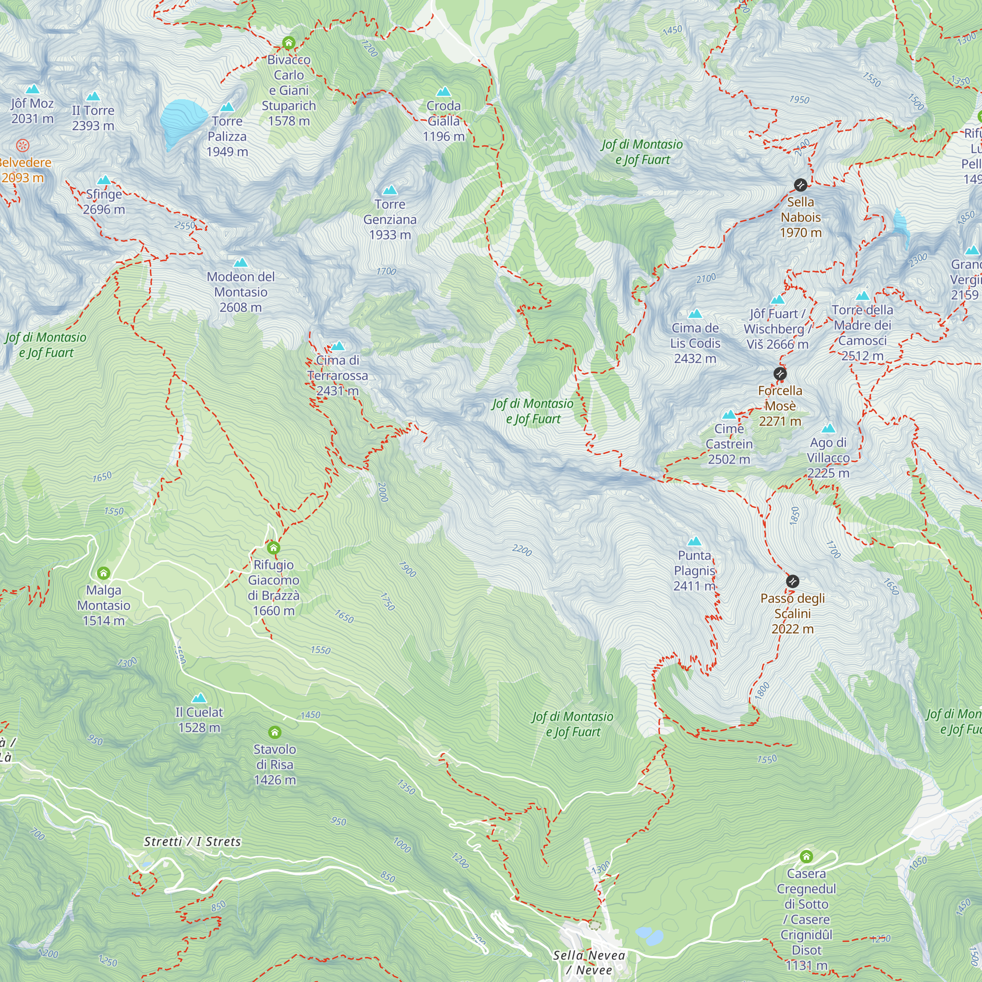 Bivacco Luca Vuerich map
