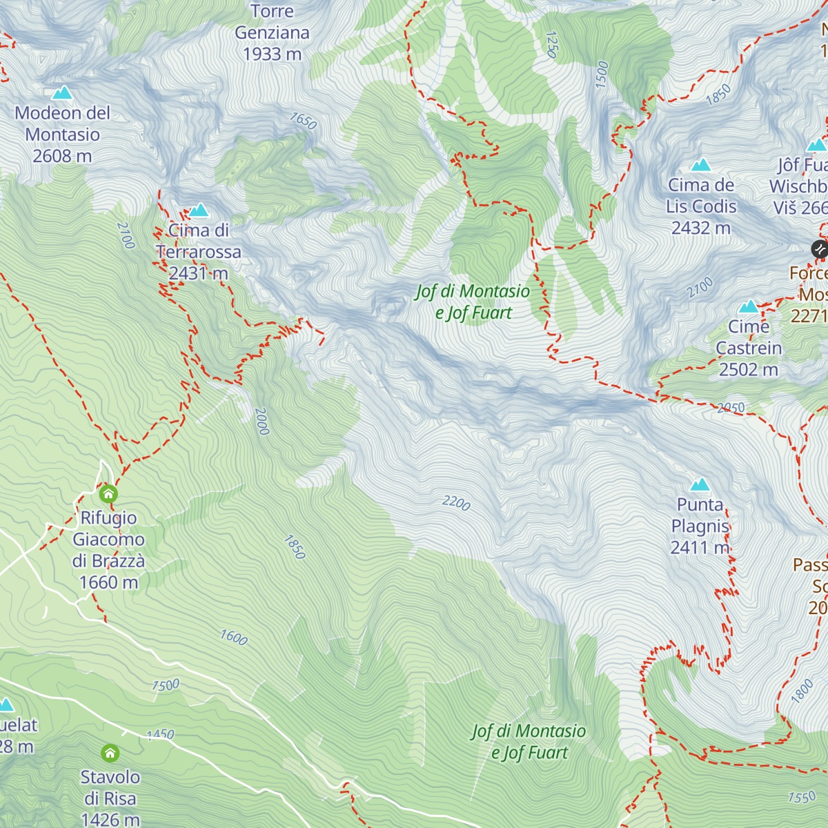 Bivacco Luca Vuerich map