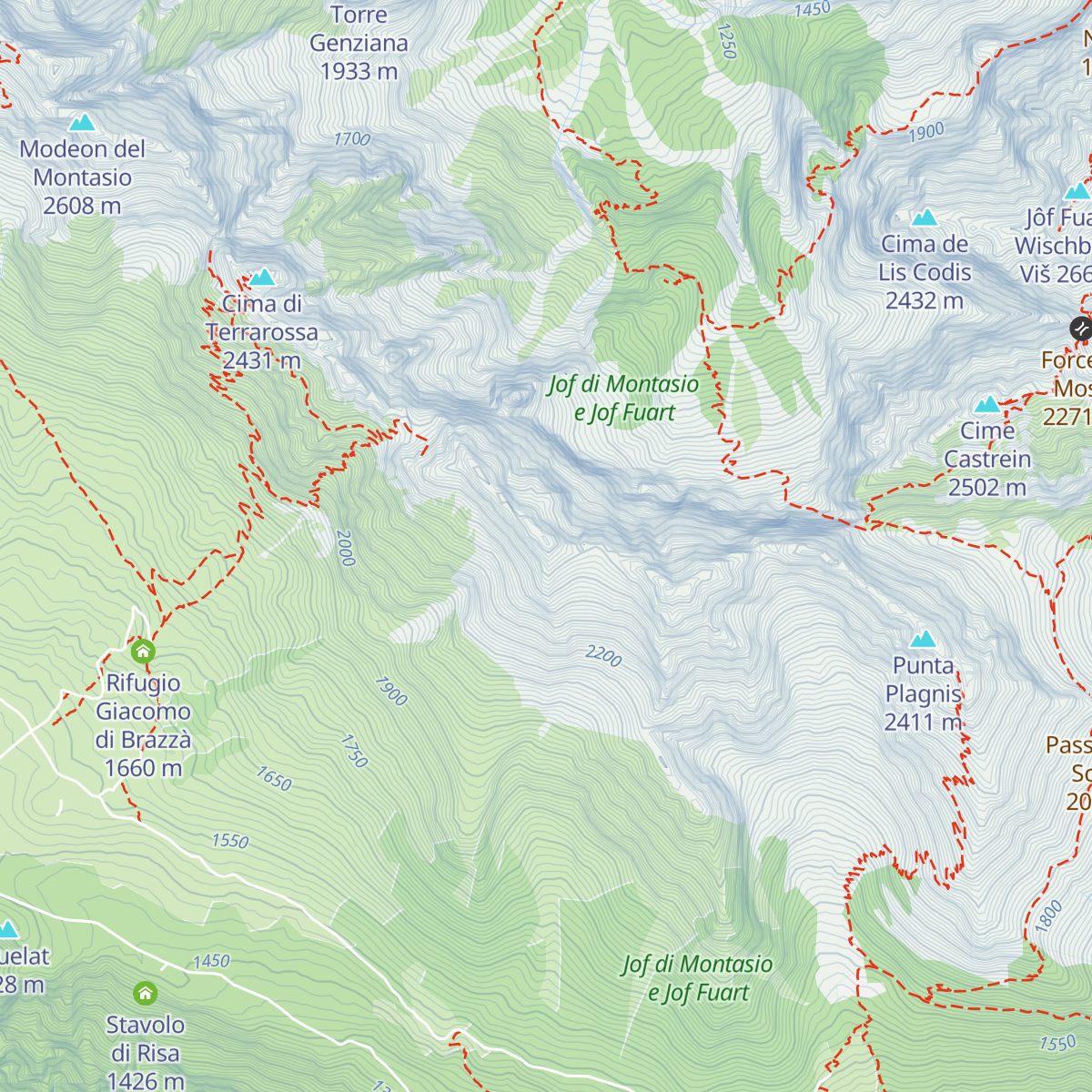 Bivacco Luca Vuerich map