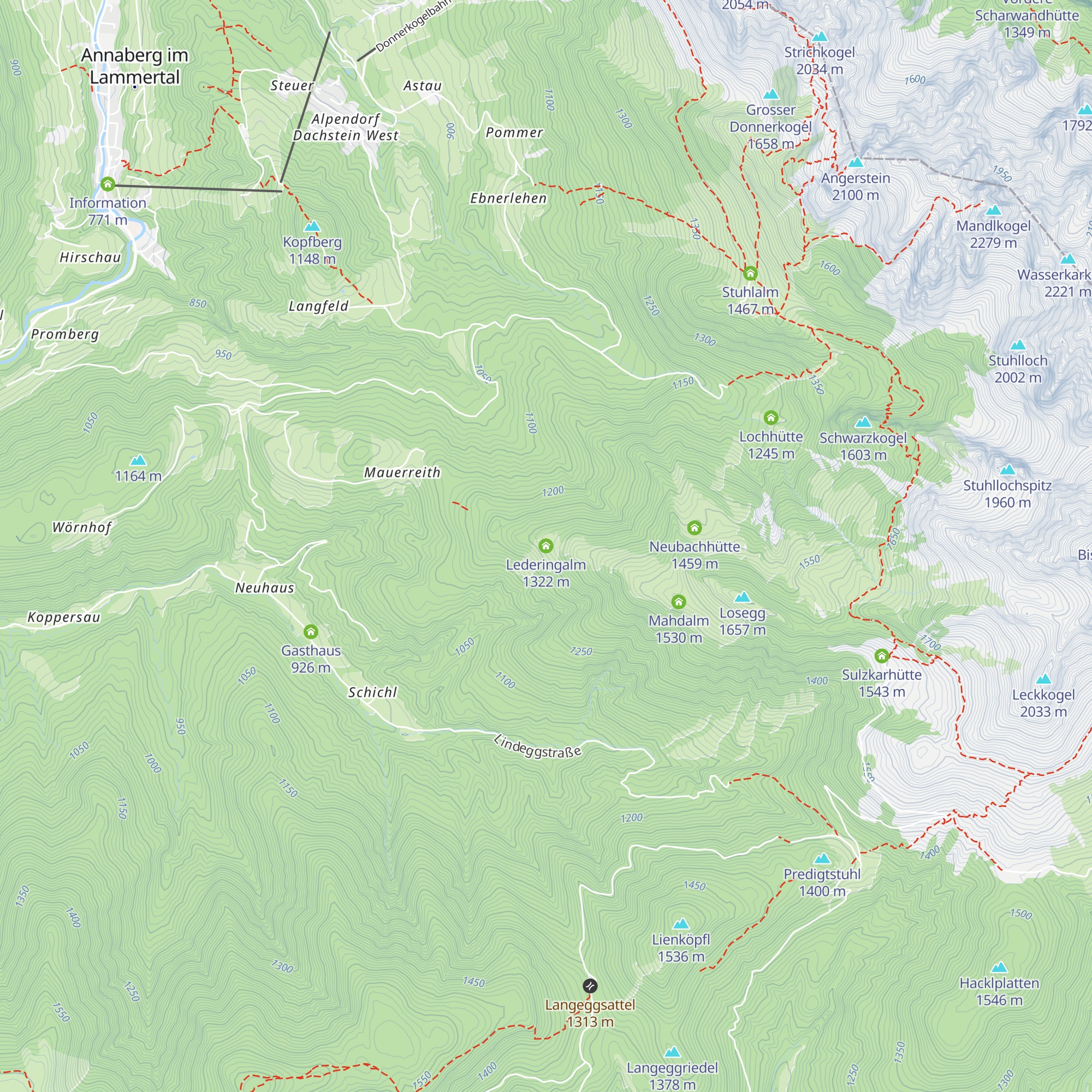 Lederingalm map