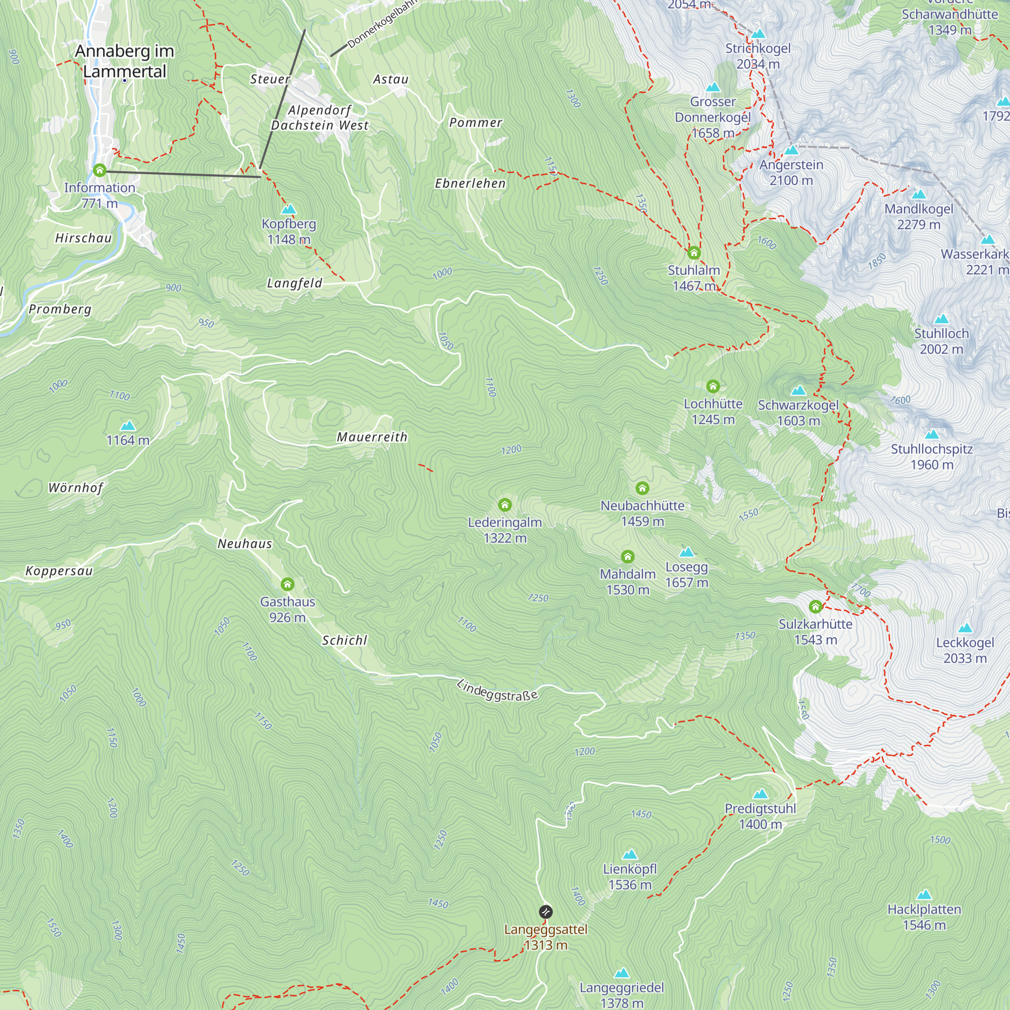 Lederingalm map