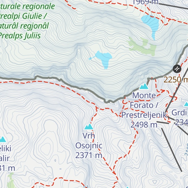 Map of Cima Lunga