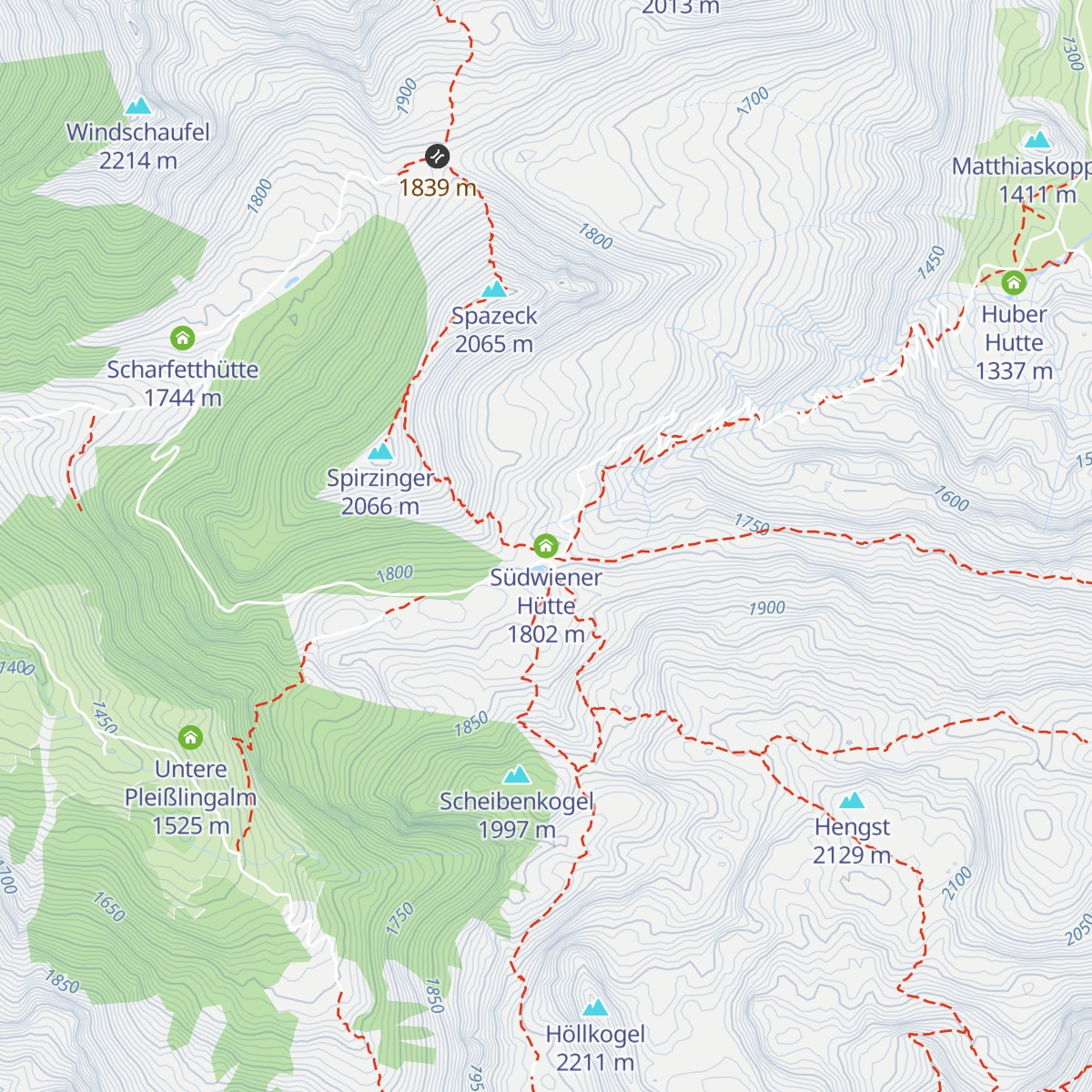 Südwiener Hütte map
