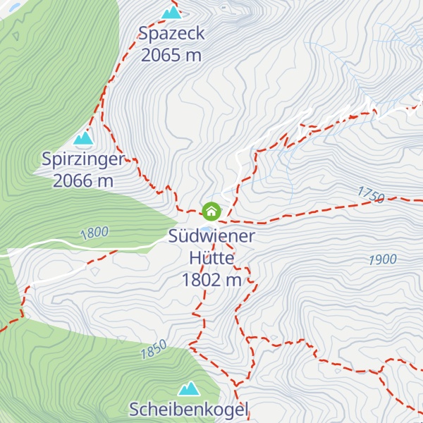 Map of Südwiener Hütte