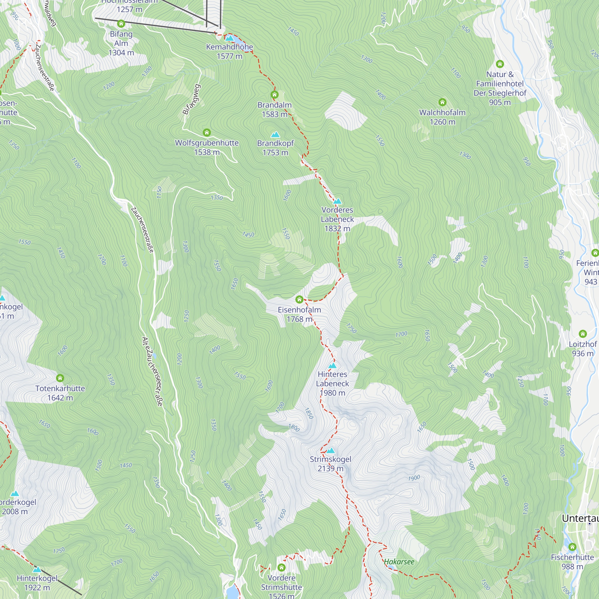 Eisenhofalm map