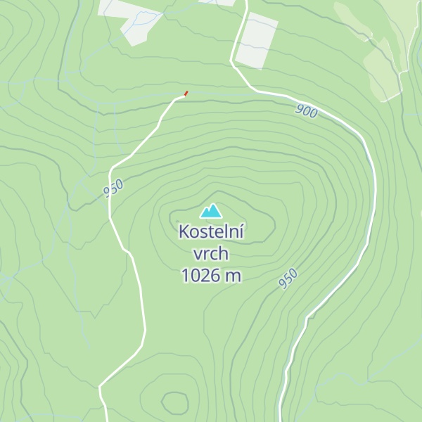 Map of Kostelní vrch
