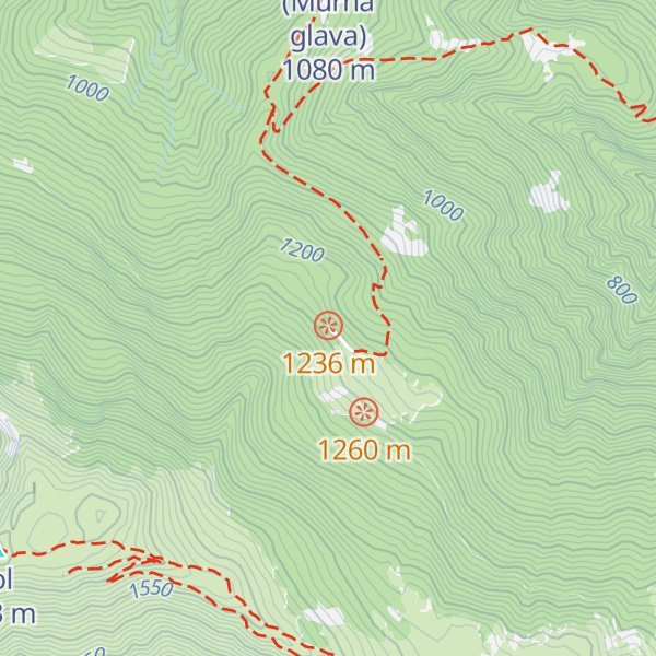 Map of Lovska koča Stari Hrami