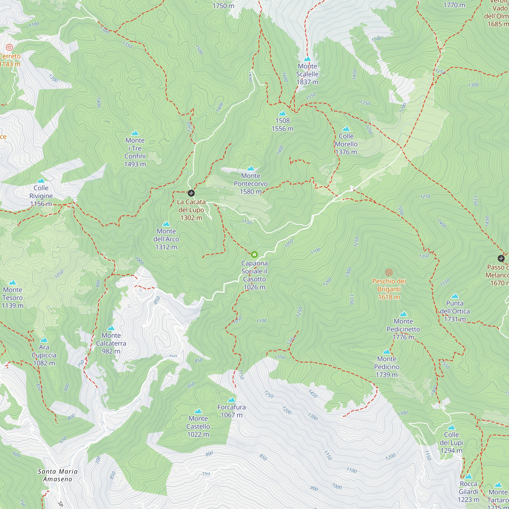Capanna Sociale il Casotto map
